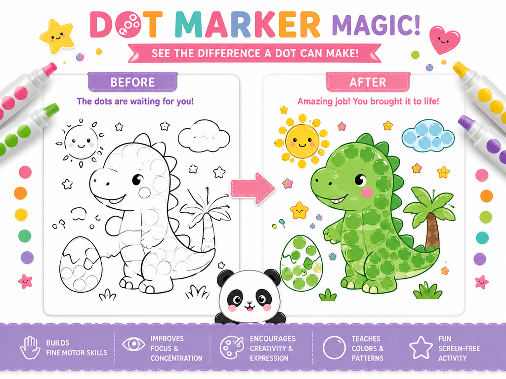 Dot Marker Activity Book Bundle for Kids | 50 Printable Learning Activities | Preschool Worksheets | Alphabet, Numbers, Animals & Shapes | Instant Download PDF