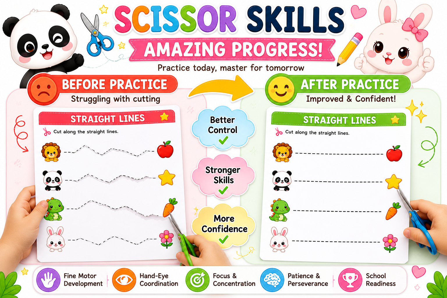 Preschool Scissor Skills Workbook Bundle | 30 Printable Cutting Practice Pages | Fine Motor Skills Activities for Preschool & Kindergarten | Instant PDF Download