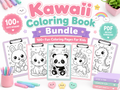 Kawaii Coloring Book Bundle for KidsKawaii Coloring Book Bundle for Kids | 100+ Cute Animal & Food Coloring Pages | Printable PDF Activity Book | Instant Download | Preschool Coloring Sheets
